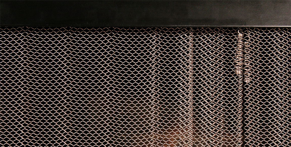 Stainless steel mesh screen closeup